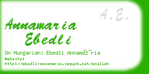 annamaria ebedli business card